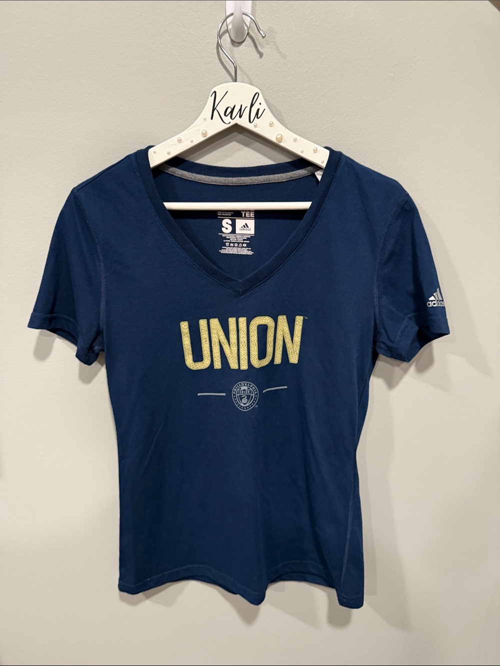 adidas Women’s Navy V-Neck Philadelphia Union Top